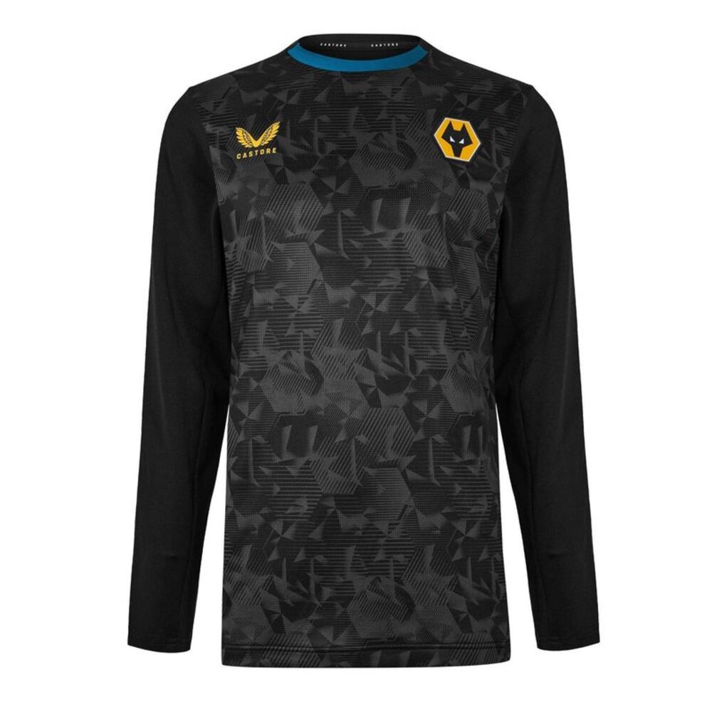 Castore Mens Wolves Training Football Shirt / Caviar/Black Caviar